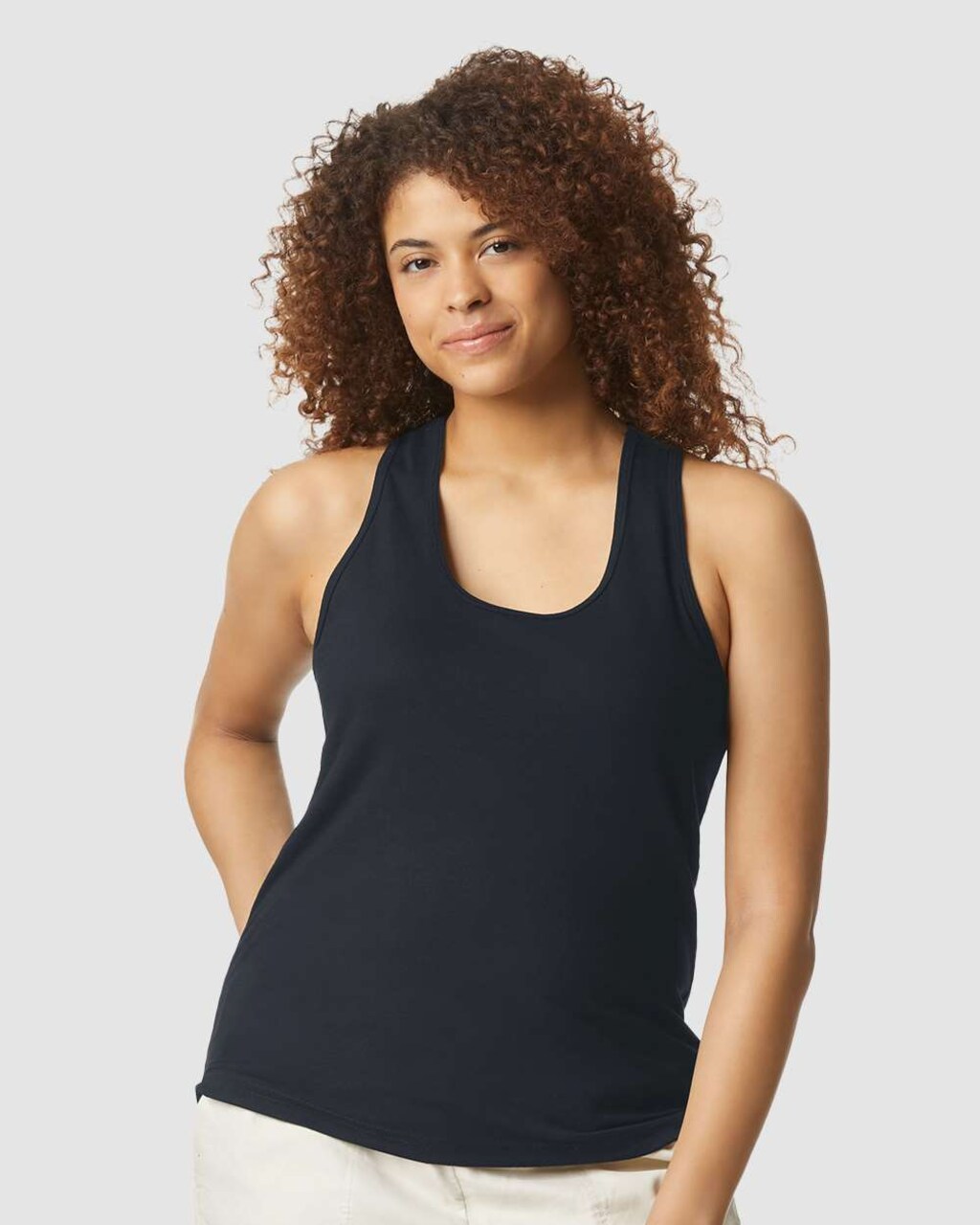 Gildan Women’s Softstyle CVC Racerback Tank Top –Fitted Sleeveless Tee for Workout